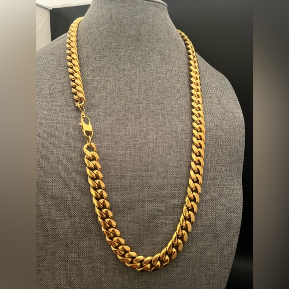 Cuban link chain for Men stainless steel necklace - Picture 1 of 5